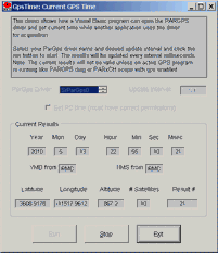 PARGPS VISUAL BASIC GPSTIME SCREEN